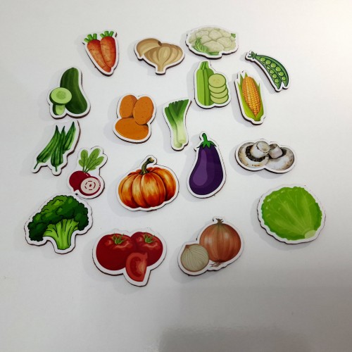 Manyetik Sebzeler 18 Parça Eğitici Magnet Seti